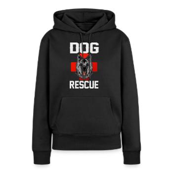 Rettungshund Rettungshunde Rettungshundestaffel - Frauen Premium Bio Hoodie - Schwarz - Vorne - Julia (174cm)