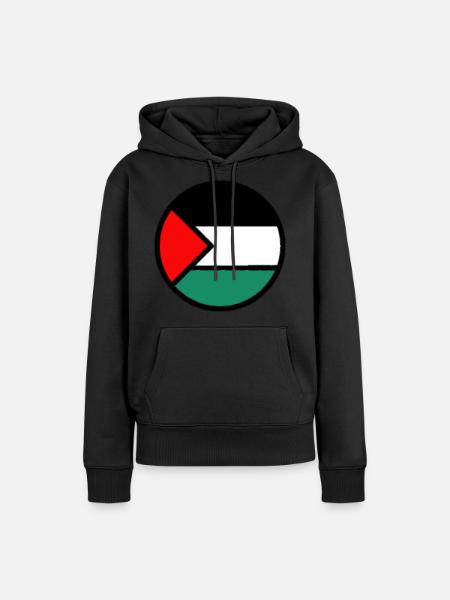 Drapeau palestinien - Dame Premium hoodie, økologisk bomuld - sort