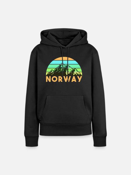 norway - Frauen Premium Bio Hoodie - Schwarz