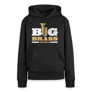 Tuba - Frauen Premium Bio Hoodie - Schwarz - Vorne - Julia (174cm)