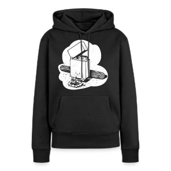 Allumettes drôles - Sweat à capuche Premium bio Femme - noir - Devant - Julia (174cm)