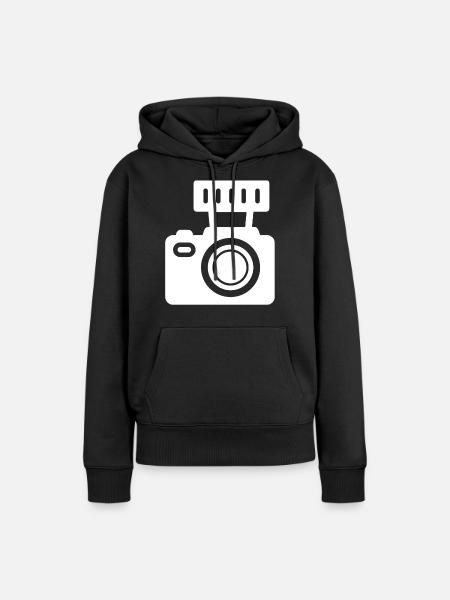 Fotoapparat - Frauen Premium Bio Hoodie - Schwarz