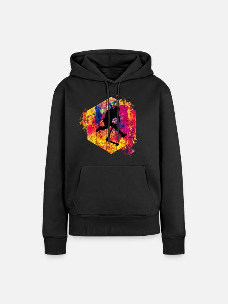 Freestyle-Roller - Frauen Premium Bio Hoodie - Schwarz
