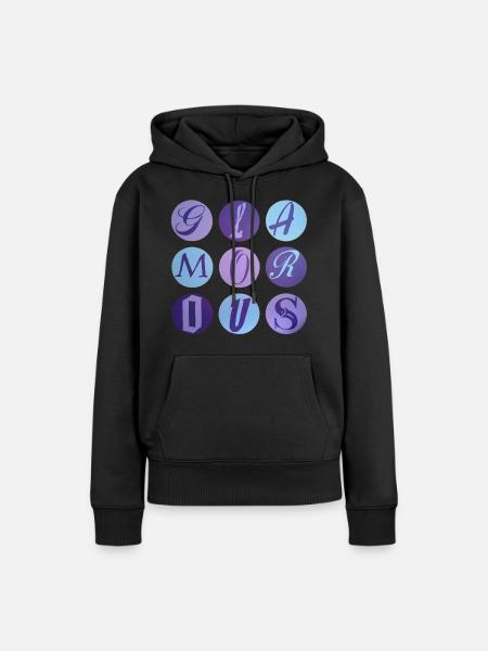 Glamorous dots - Frauen Premium Bio Hoodie - Schwarz