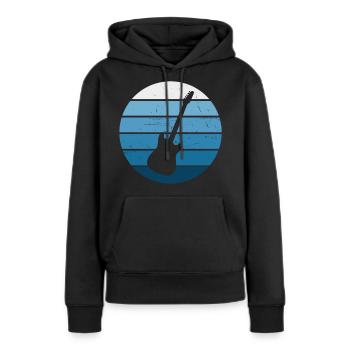 Guitariste Femme Guitariste Guitariste Hommes Guitariste - Sweat à capuche Premium bio Femme - noir - Devant - Julia (174cm)