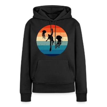 Scuba Diver Plongée sous-marine Diver Diver - Sweat à capuche Premium bio Femme - noir - Devant - Julia (174cm)