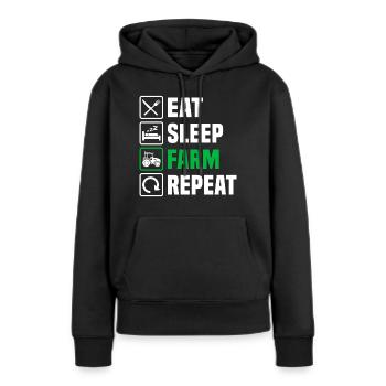 T-Shirt Landwirtschaft Geschenk Landwirt - Frauen Premium Bio Hoodie - Schwarz - Vorne - Julia (174cm)