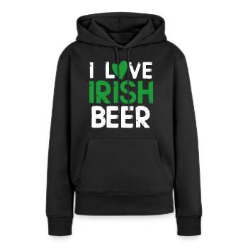 Ich liebe Irish Beer Gift Man - Frauen Premium Bio Hoodie - Schwarz - Vorne - Julia (174cm)