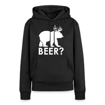 beer - Frauen Premium Bio Hoodie - Schwarz - Vorne - Julia (174cm)