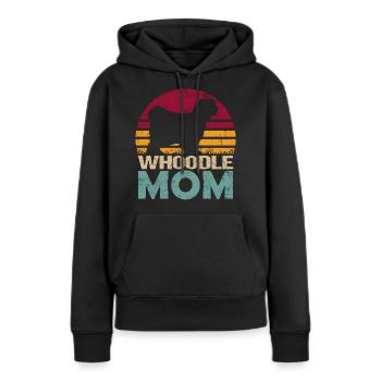 Whoodle Dog Mama Maman Vintage - Sweat à capuche Premium bio Femme - noir - Devant - Julia (174cm)