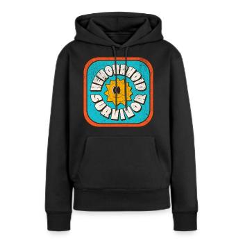 Hemorrhoid Survivor - Frauen Premium Bio Hoodie - Schwarz - Vorne - Julia (174cm)