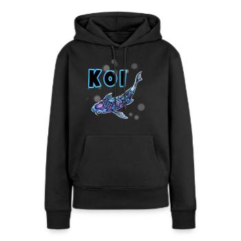 Koi - Frauen Premium Bio Hoodie - Schwarz - Vorne - Julia (174cm)