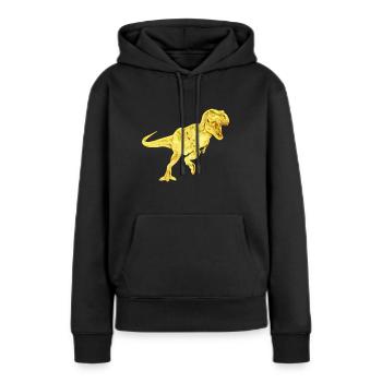 T-Rex - Sweat à capuche Premium bio Femme - noir - Devant - Julia (174cm)