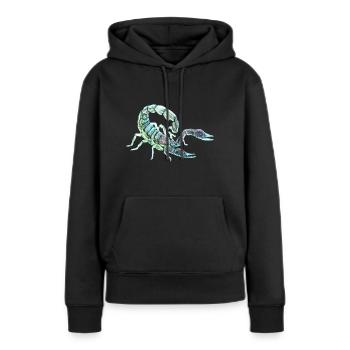 Scorpion - Sweat à capuche Premium bio Femme - noir - Devant - Julia (174cm)
