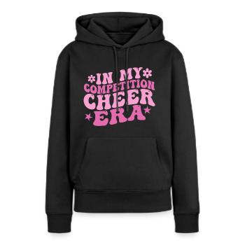 In meiner Wettkampf-Cheer-Ära - Frauen Premium Bio Hoodie - Schwarz - Vorne - Julia (174cm)