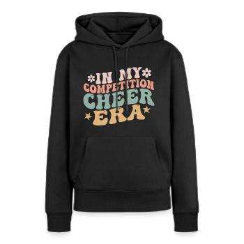 In meiner Wettkampf-Cheer-Ära - Frauen Premium Bio Hoodie - Schwarz - Vorne - Julia (174cm)