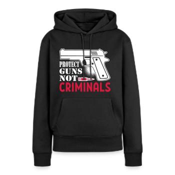 Protégez les armes non criminelles - Sweat à capuche Premium bio Femme - noir - Devant - Julia (174cm)