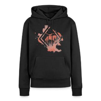 voltigieren - Frauen Premium Bio Hoodie - Schwarz - Vorne - Julia (174cm)
