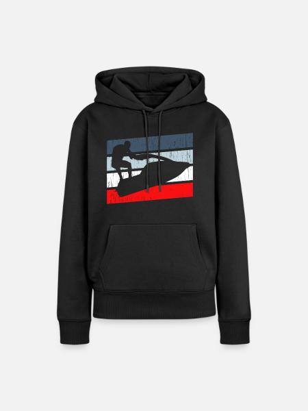 Jet Ski - Frauen Premium Bio Hoodie - Schwarz
