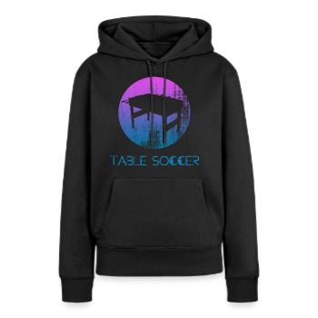 kicker - Frauen Premium Bio Hoodie - Schwarz - Vorne - Julia (174cm)