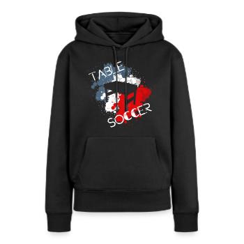 kicker - Frauen Premium Bio Hoodie - Schwarz - Vorne - Julia (174cm)