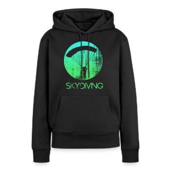fallschirmspringen - Frauen Premium Bio Hoodie - Schwarz - Vorne - Julia (174cm)