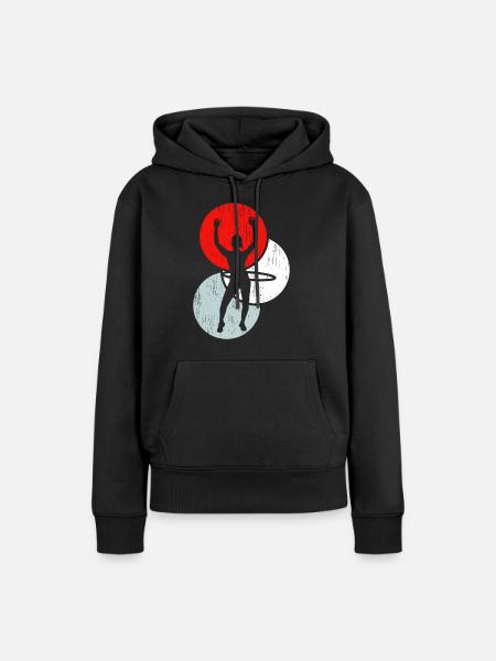 Hula-Hoop - Frauen Premium Bio Hoodie - Schwarz