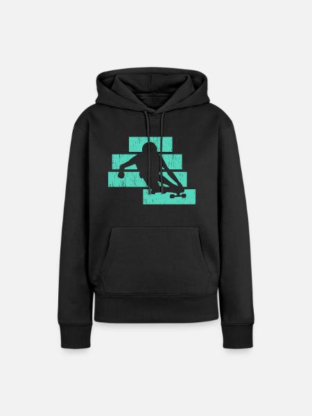 longboard - Sweat à capuche Premium bio Femme - noir