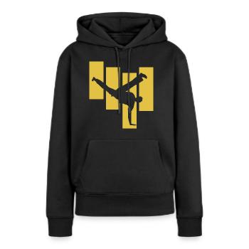 Capoeira auto-défense - Sweat à capuche Premium bio Femme - noir - Devant - Julia (174cm)