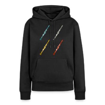 clarinette clarinette - Sweat à capuche Premium bio Femme - noir - Devant - Julia (174cm)