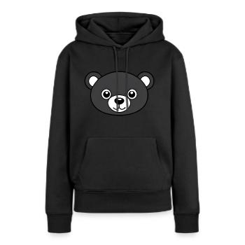 Cute Cartoon Mascot Bear - Women’s Premium Organic Hoodie - black - Front - Julia (174cm)