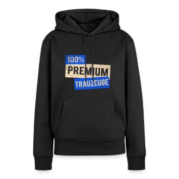 Trauzeuge - Frauen Premium Bio Hoodie - Schwarz - Vorne - Julia (174cm)