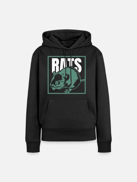 rat - Sweat à capuche Premium bio Femme - noir