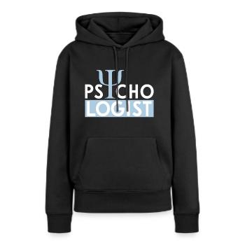 psychologue - Sweat à capuche Premium bio Femme - noir - Devant - Julia (174cm)