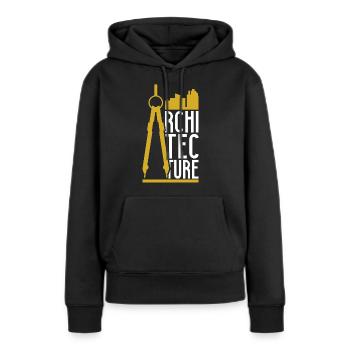 Die Architektur - Frauen Premium Bio Hoodie - Schwarz - Vorne - Julia (174cm)