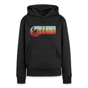 Motorrad Herzschlag Motocross Enduro Biker EKG - Frauen Premium Bio Hoodie - Schwarz - Vorne - Julia (174cm)