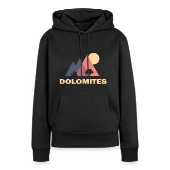 montagnes des dolomites cadeau des montagnes - Sweat à capuche Premium bio Femme - noir - Devant - Julia (174cm)