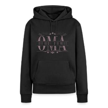 Oma die beste der Welt Geschenk für Oma Geburtstag - Frauen Premium Bio Hoodie - Schwarz - Vorne - Julia (174cm)