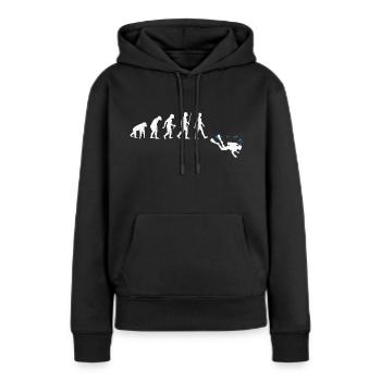 Evolution Of Tauchen - Funny Scuba Diving Gift - Frauen Premium Bio Hoodie - Schwarz - Vorne - Julia (174cm)
