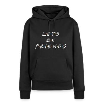 Citation d'amis - Sweat à capuche Premium bio Femme - noir - Devant - Julia (174cm)