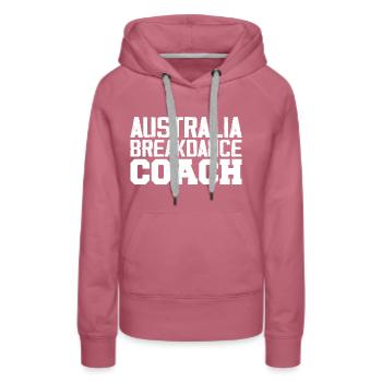 Australia Breakdance Coach - Sweat à capuche Premium bio Femme - mauve - Devant - Isabella (175cm)
