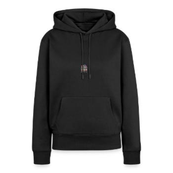 Mom Butterfly Positive - Women’s Premium Organic Hoodie - black - Front - Julia (174cm)