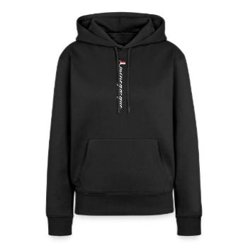 Monaco - Sweat à capuche Premium bio Femme - noir - Devant - Julia (174cm)