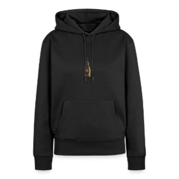 Big Ben London - Women’s Premium Organic Hoodie - black - Front - Julia (174cm)