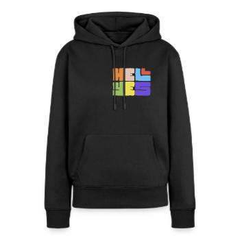 Hell Yes - Women’s Premium Organic Hoodie - black - Front - Julia (174cm)