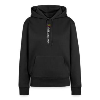 Lituanie - Sweat à capuche Premium bio Femme - noir - Devant - Julia (174cm)