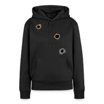 Einschusslöcher Design als Vektor - Frauen Premium Bio Hoodie - Schwarz - Vorne - Julia (174cm)
