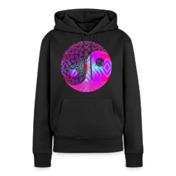 Psytrance Goa Trance Gift Shirt DJ Ladies - Women’s Premium Organic Hoodie - black - Front - Julia (174cm)
