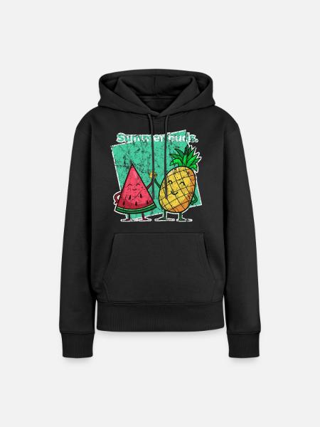 Tropisch - Frauen Premium Bio Hoodie - Schwarz