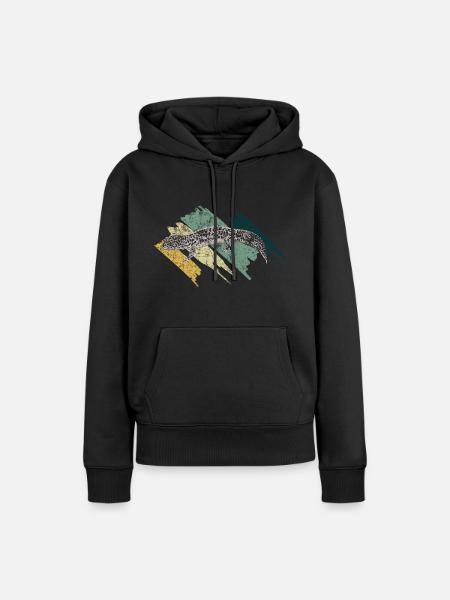 Gecko Echse Tier Geschenkidee - Frauen Premium Bio Hoodie - Schwarz